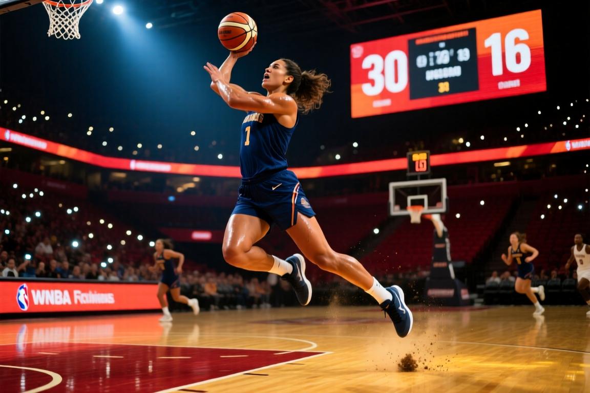 WNBA总决赛：里斯爆砍30分16板梦想1-1女武神夺回主场优势！