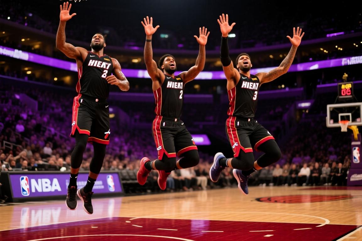 NBA杯-热火3人20+大胜步行者克莱7记三分字母三双哈利缺阵
