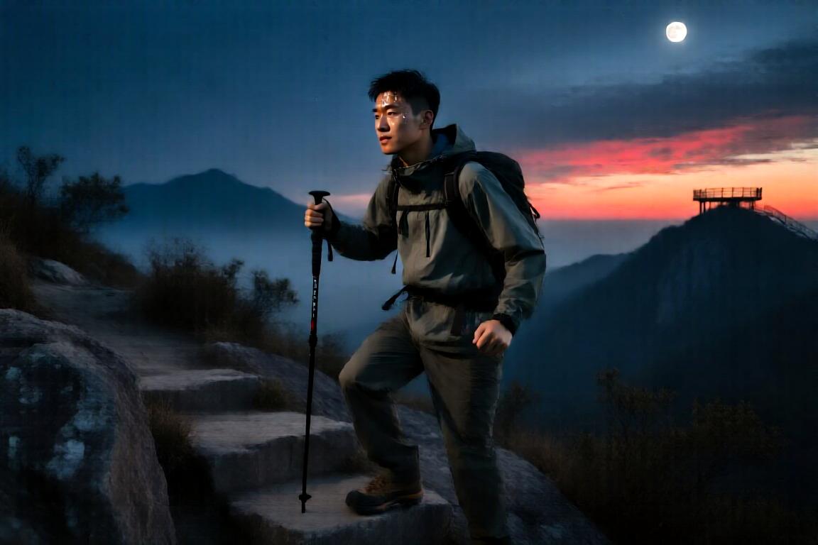 武磊休假游山玩水，晒夜爬观日出美照