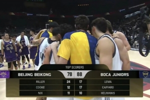 FIBA洲际杯小组赛：里勒空砍24分3篮板4抢断 库克12分 北控负于博卡青年