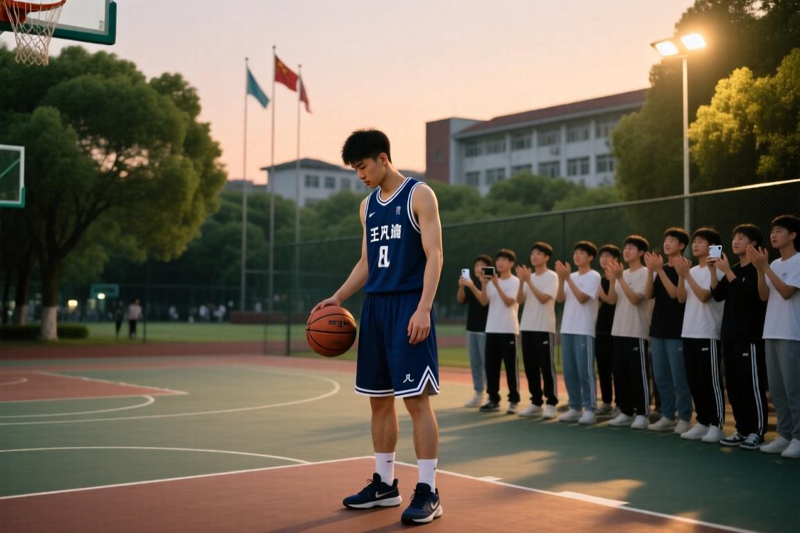 宁波男篮发布视频：王凡懿重返宁大校园行 学弟赵哲轩现场应战