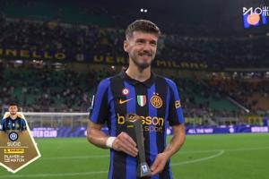 官方：苏契奇当选本轮意甲国米3-0帕尔马全场比赛MVP