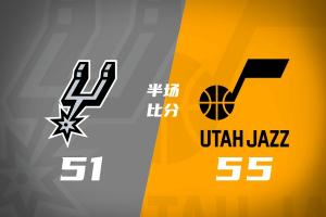 文班21分5板 哈珀7中2 乔治13分 贝利12分 马刺半场落后爵士4分