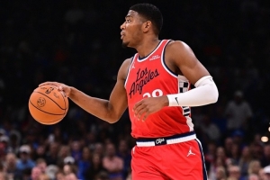 明天NBA杯快船客战森林狼 八村塁因左股四头肌酸痛出战成疑